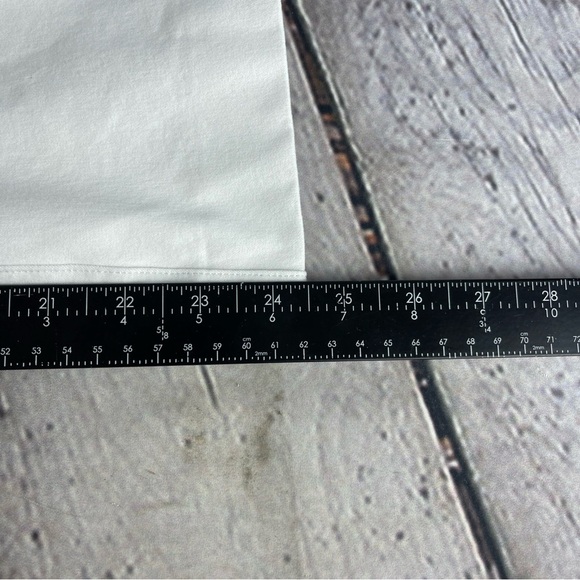 SPANX Flared‎ Pull-On Cropped Jeans Tummy Control Stretch Women’s Large White - Picture 10 of 12